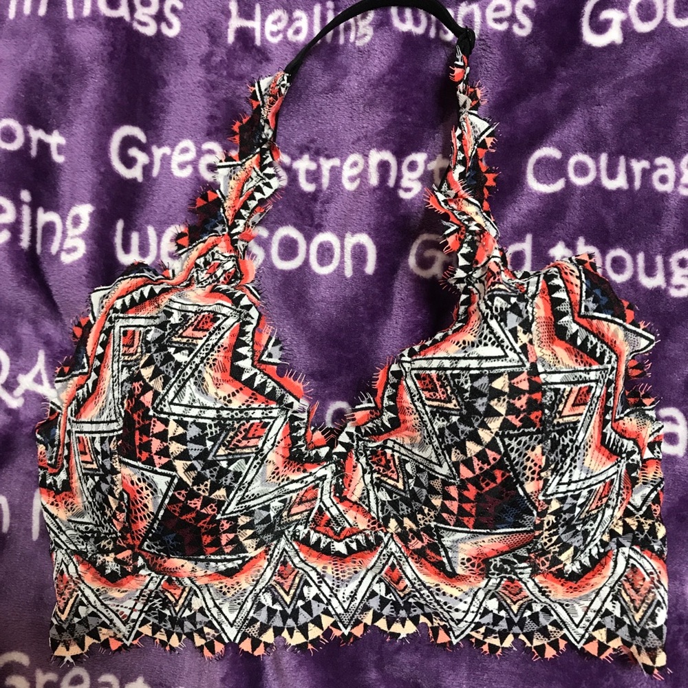 Victoria’s Secret pink halter bra multicolored